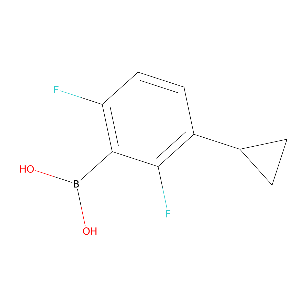 3-Cyclopropyl-2,6-difluorophenylboronic acid molecular structure, CAS 1451393-02-4