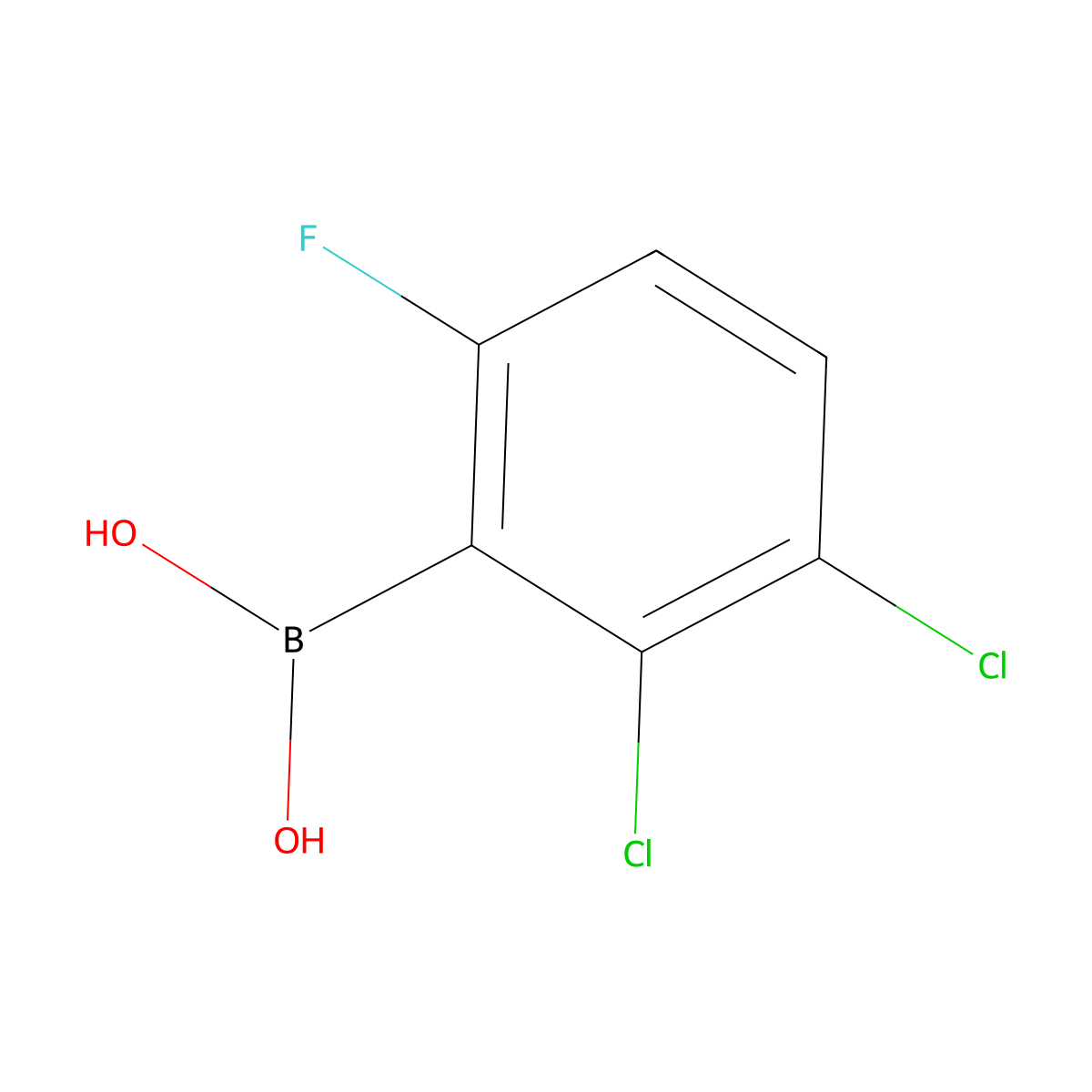2,3-Dichloro-6-fluorophenylboronic acid molecular structure, CAS 1451393-17-1
