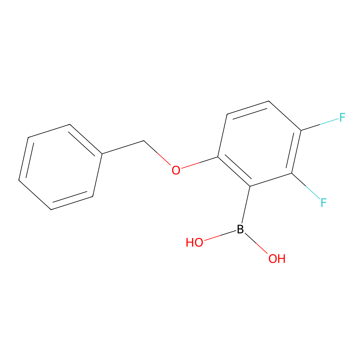 2,3-Difluoro-6-benzyloxyphenylboronic acid molecular structure, CAS 1451393-19-3