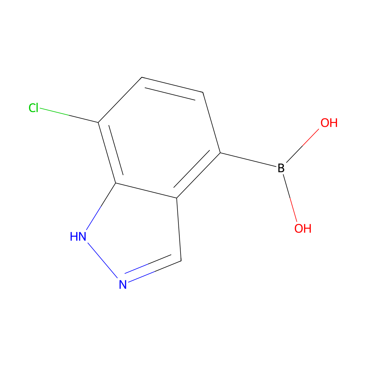 7-Chloro-1H-indazole-4-boronic acid molecular structure, CAS 1451393-20-6