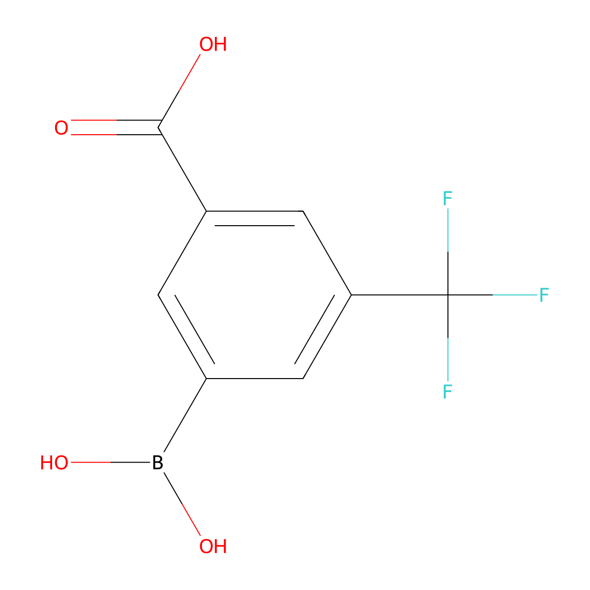 3-Carboxy-5-(trifluoromethyl)phenylboronic acid molecular structure, CAS 1451393-22-8