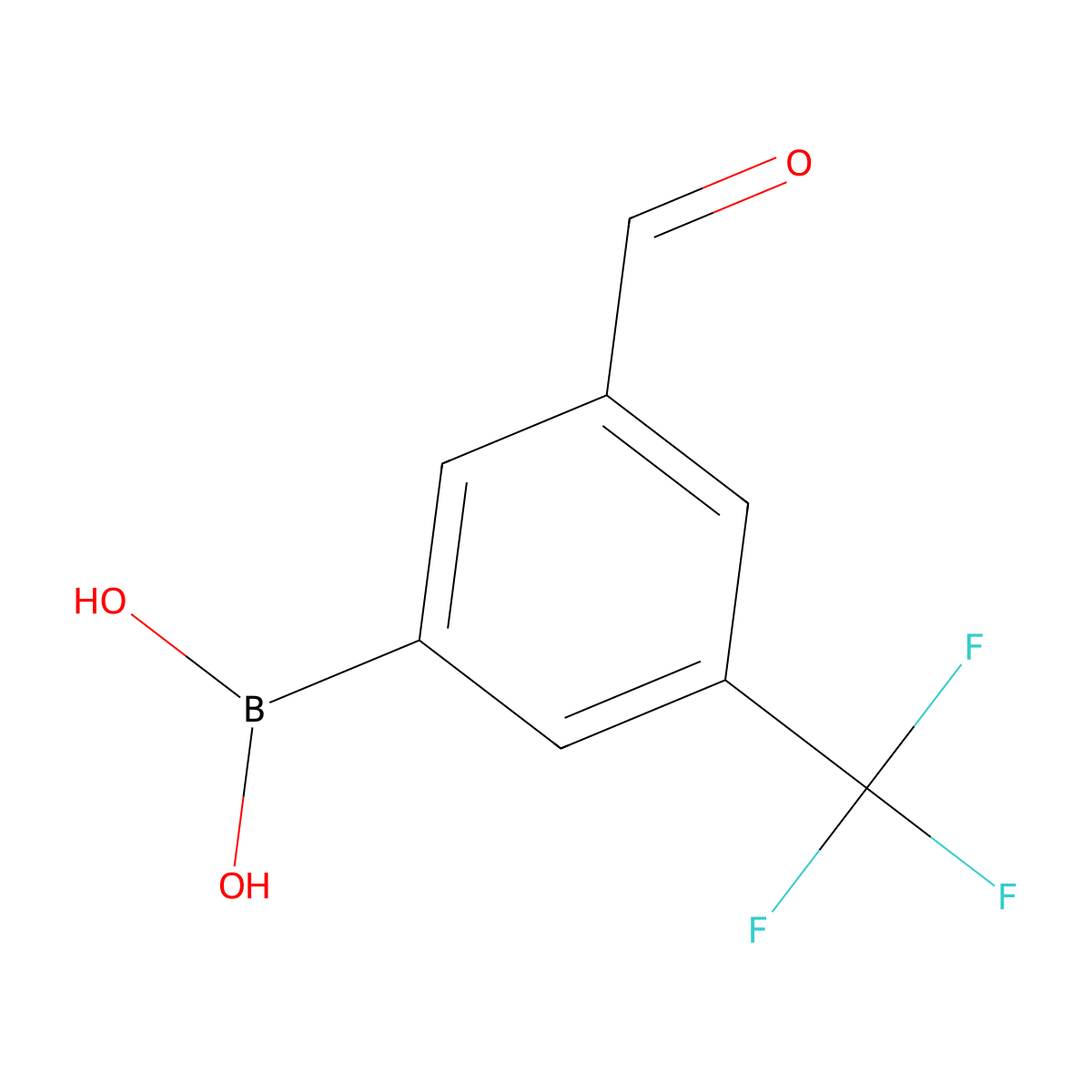 3-Formyl-5-(trifluoromethyl)phenylboronic acid molecular structure, CAS 1451393-24-0