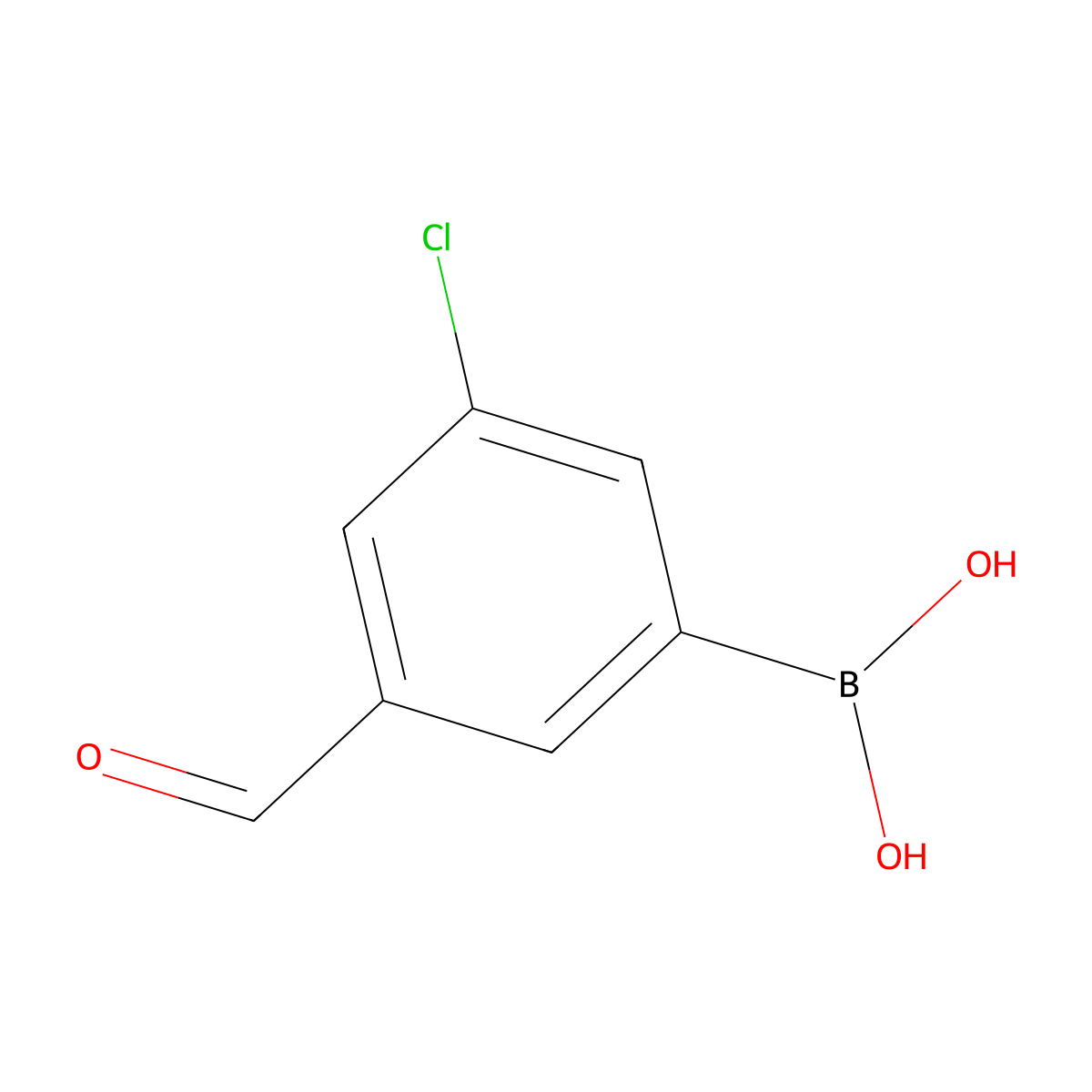 3-Chloro-5-formylphenylboronic acid molecular structure, CAS 1451393-35-3