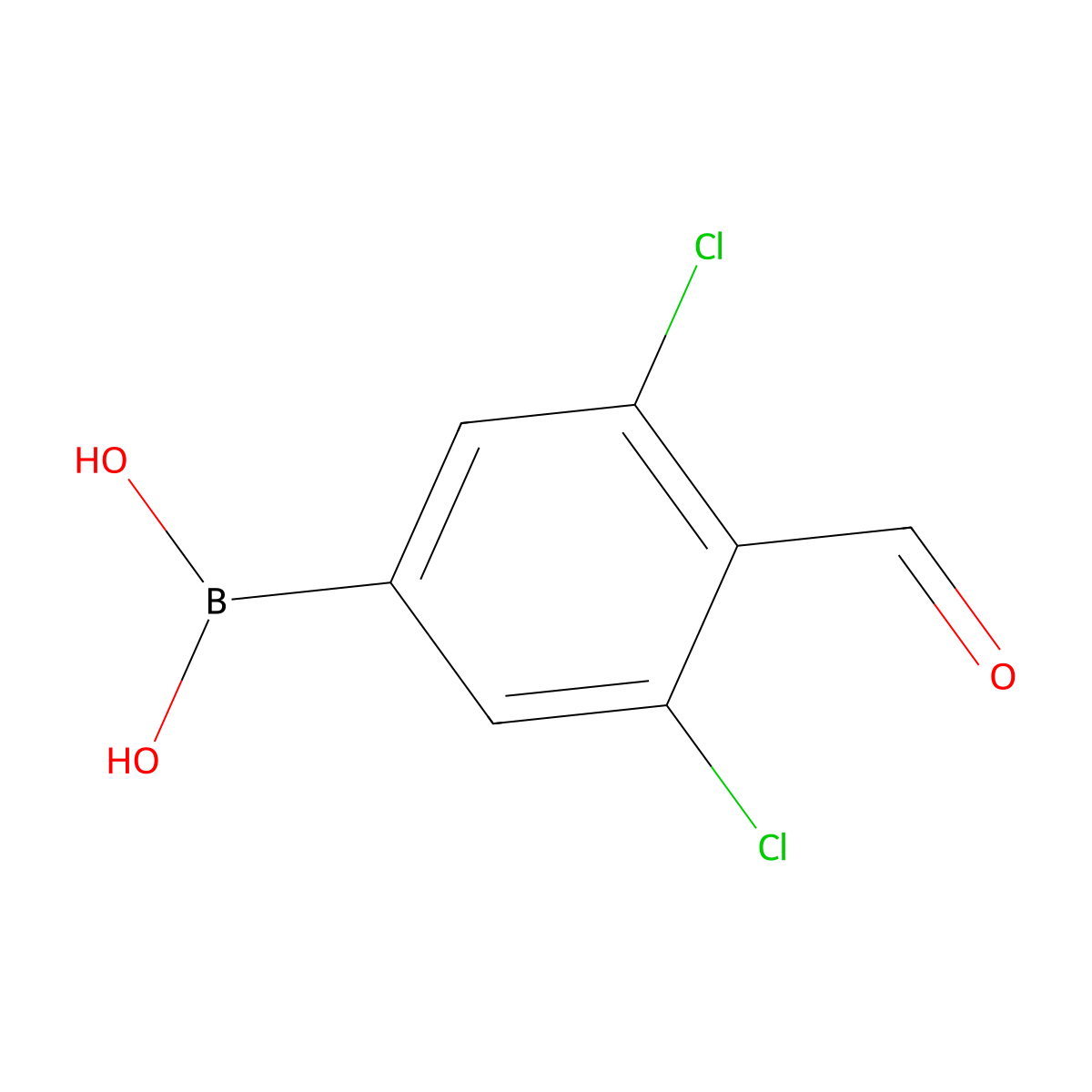 3,5-Dichloro-4-formylphenylboronic acid molecular structure, CAS 1451393-36-4