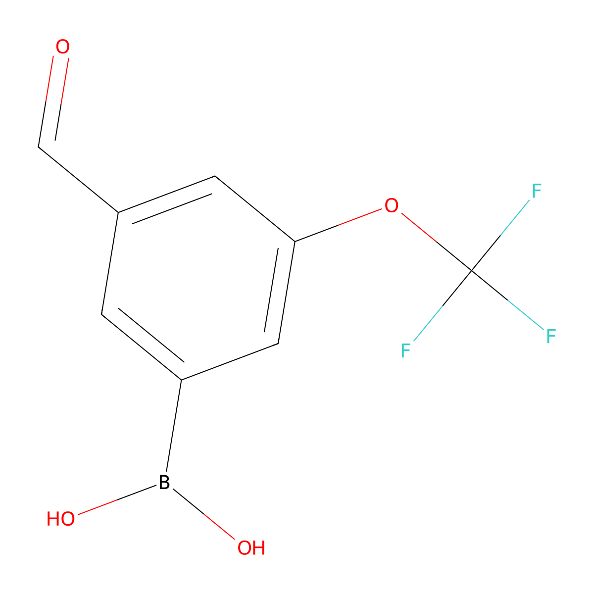 3-Formyl-5-(trifluoromethoxy)phenylboronic acid molecular structure, CAS 1451393-39-7