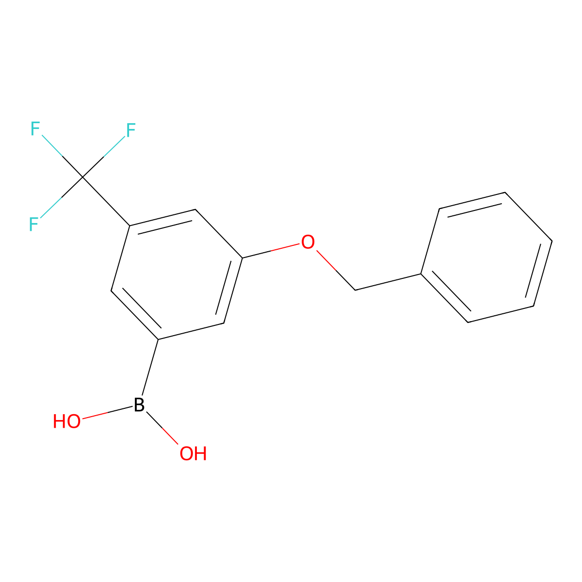 3-Benzyloxy-5-trifluoromethylphenylboronic acid molecular structure, CAS 1451393-42-2