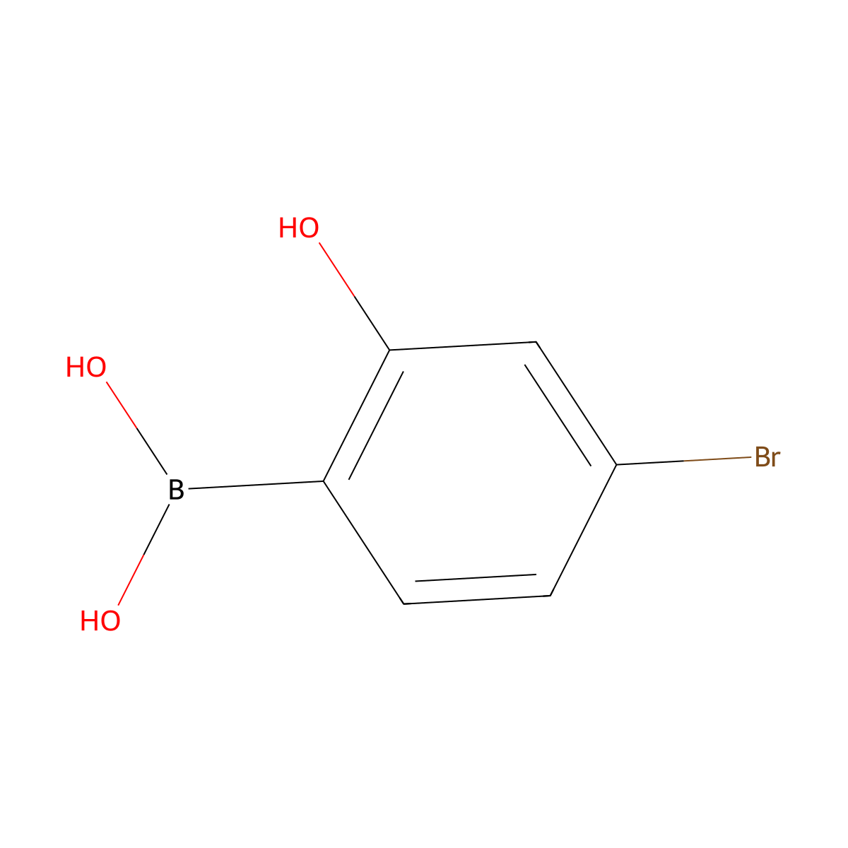 4-Bromo-2-hydroxyphenylboronic acid molecular structure, CAS 1451393-43-3