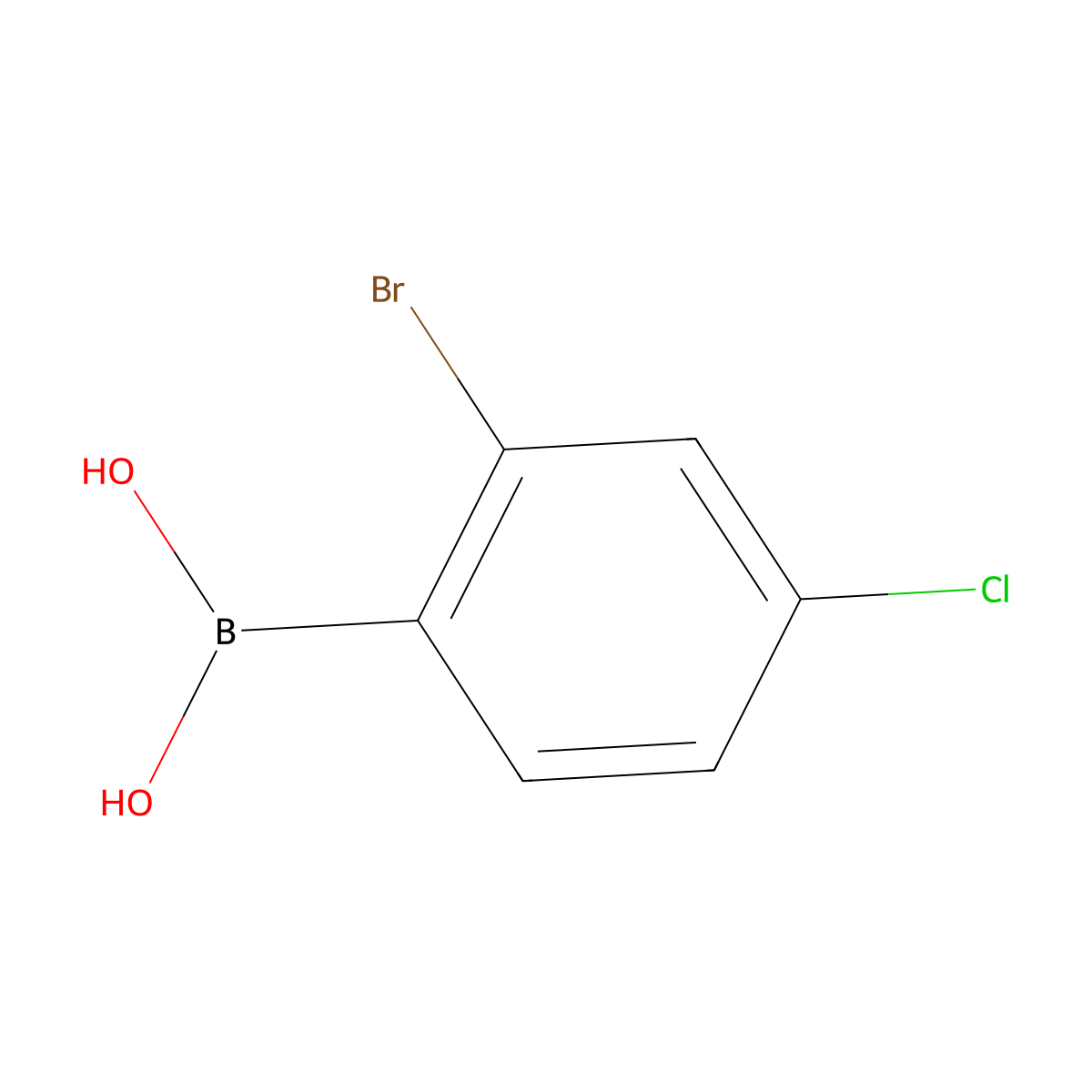 2-Bromo-4-chlorophenylboronic acid molecular structure, CAS 1451393-45-5