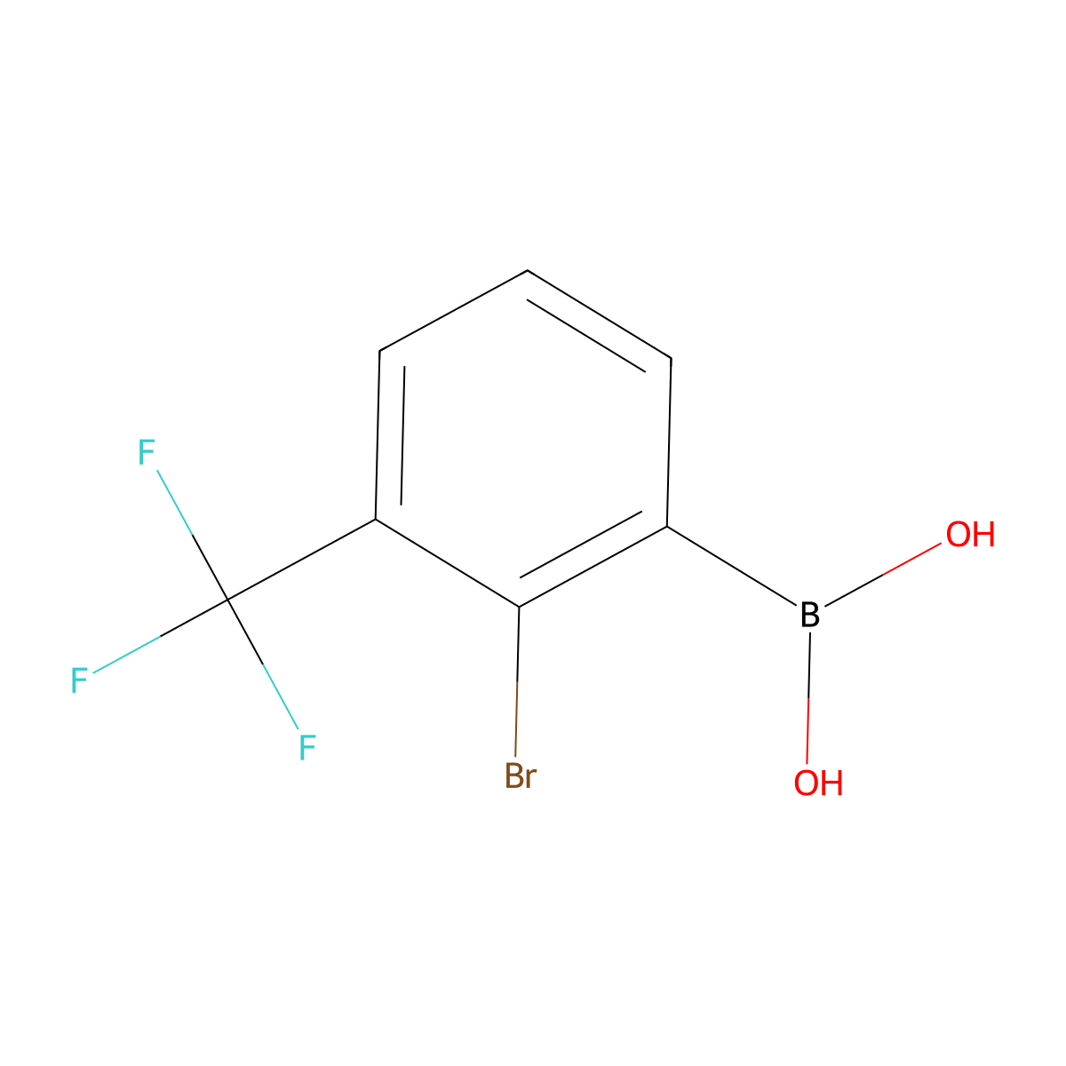 2-Bromo-3-trifluoromethylphenylboronic acid molecular structure, CAS 1451393-48-8