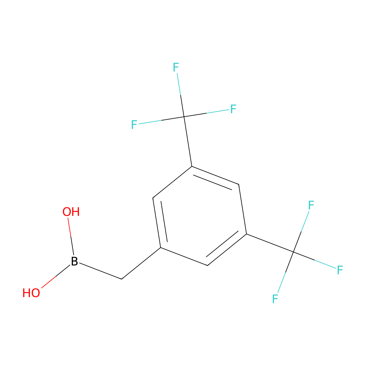 3,5-Bis(trifluoromethyl)benzylboronic acid molecular structure, CAS 1451393-52-4