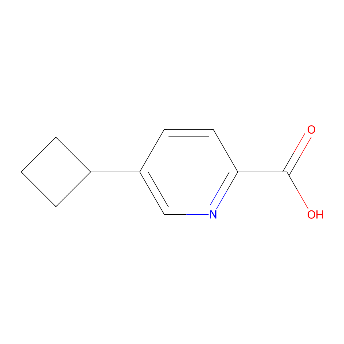 5-Cyclobutylpicolinic acid molecular structure, CAS 1451393-53-5