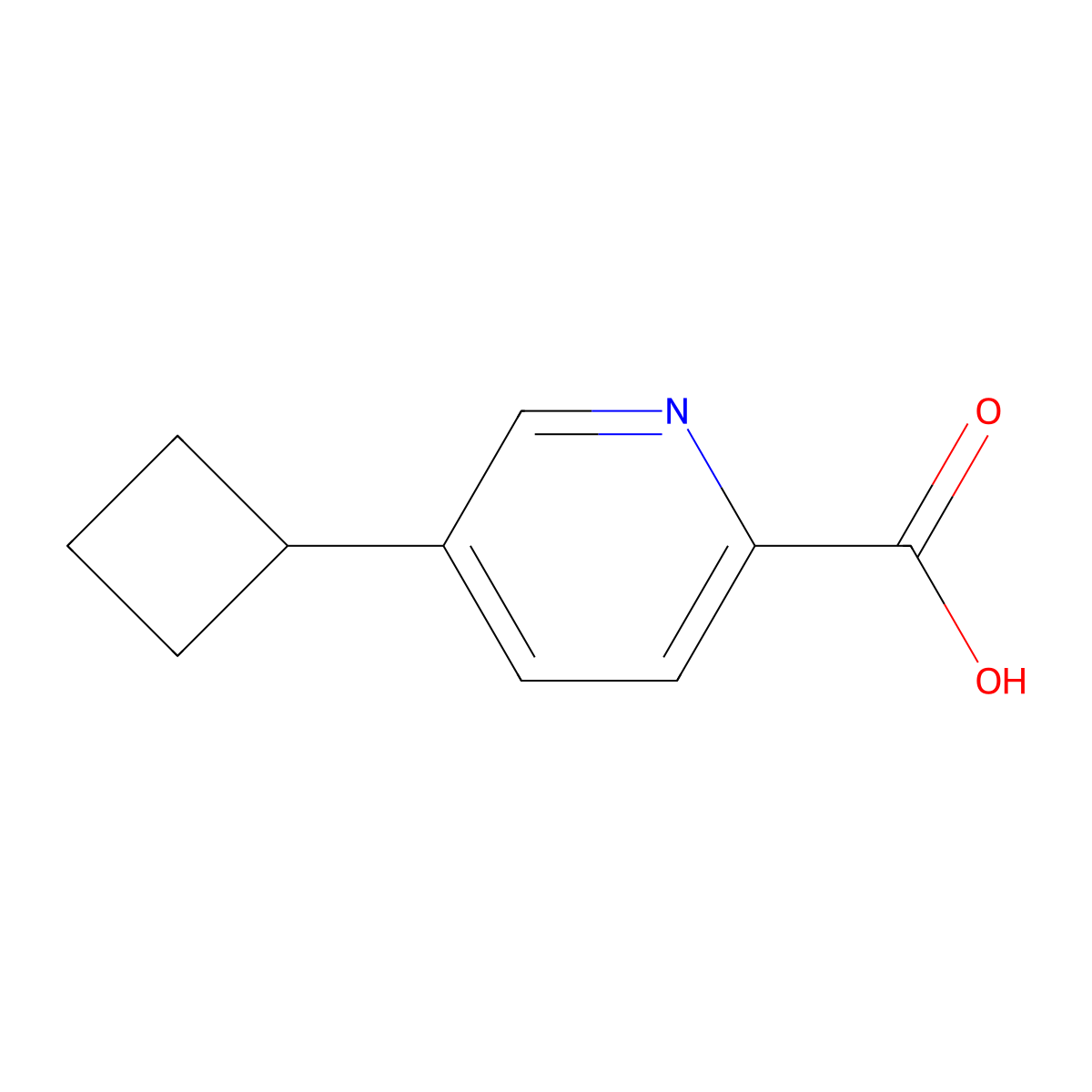 5-Cyclobutylpicolinic acid molecular structure, CAS 1451393-53-5