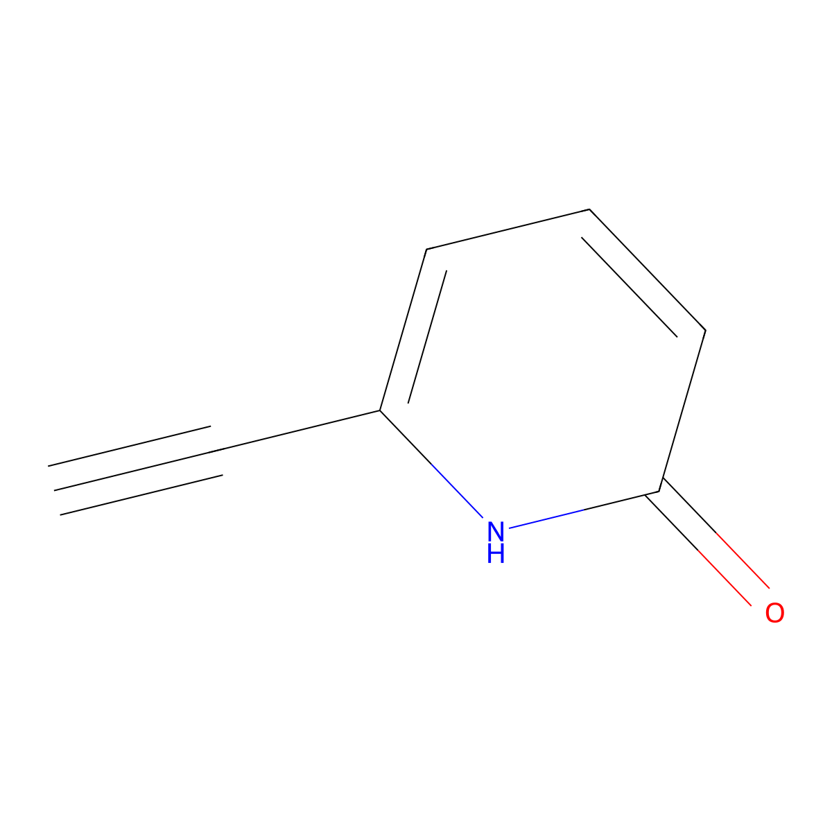 6-ethynyl-1H-pyridin-2-one molecular structure, CAS 145143-31-3