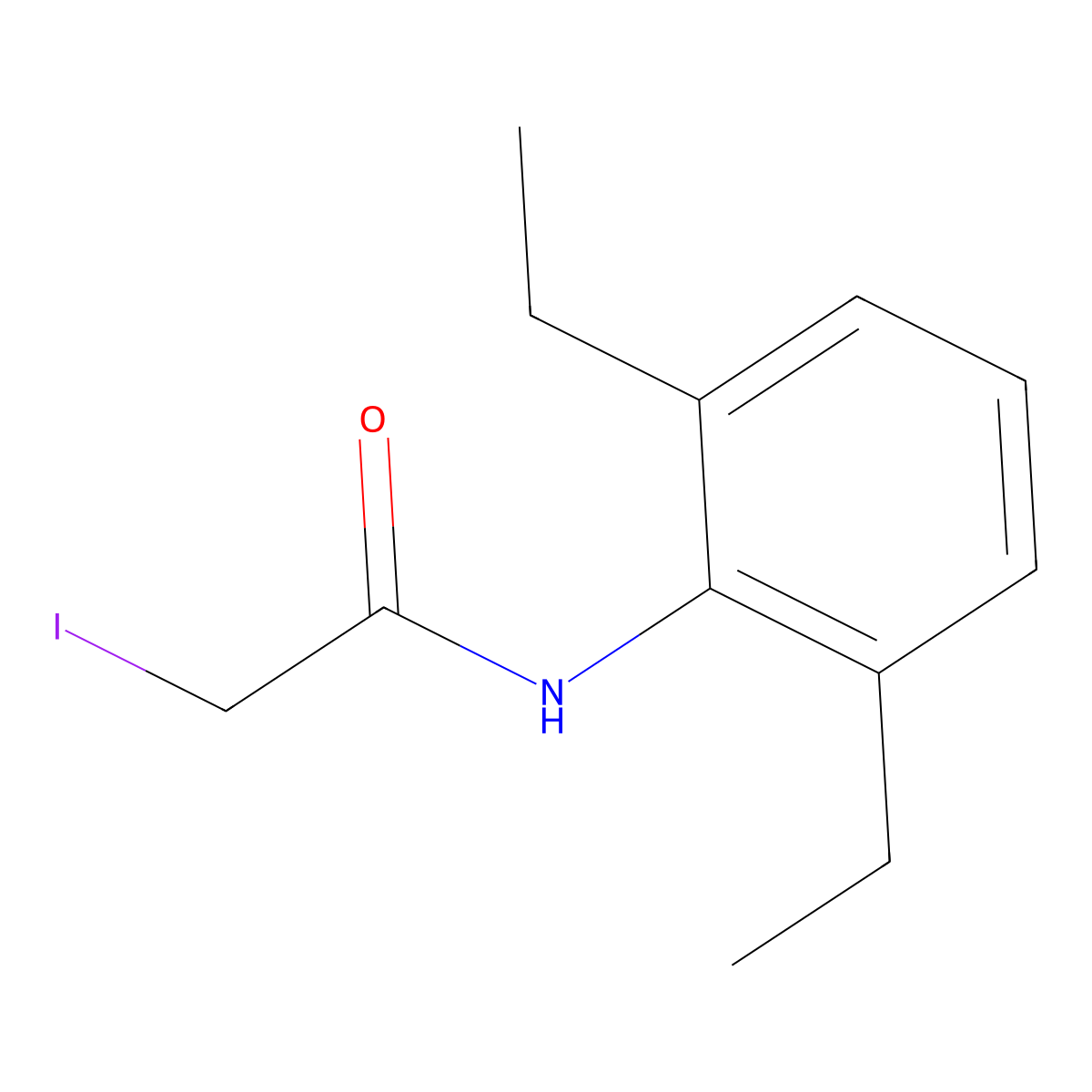 Acetamide, N-(2,6-diethylphenyl)-2-iodo- molecular structure, CAS 145143-46-0