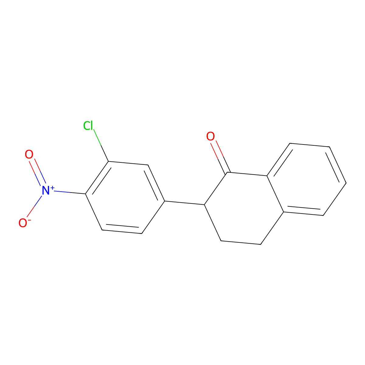 2-(3-Chloro-4-nitrophenyl)-3,4-dihydronaphthalen-1(2H)-one molecular structure, CAS 1451449-26-5