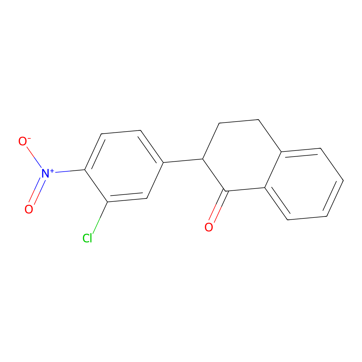 2-(3-Chloro-4-nitrophenyl)-3,4-dihydronaphthalen-1(2H)-one molecular structure, CAS 1451449-26-5