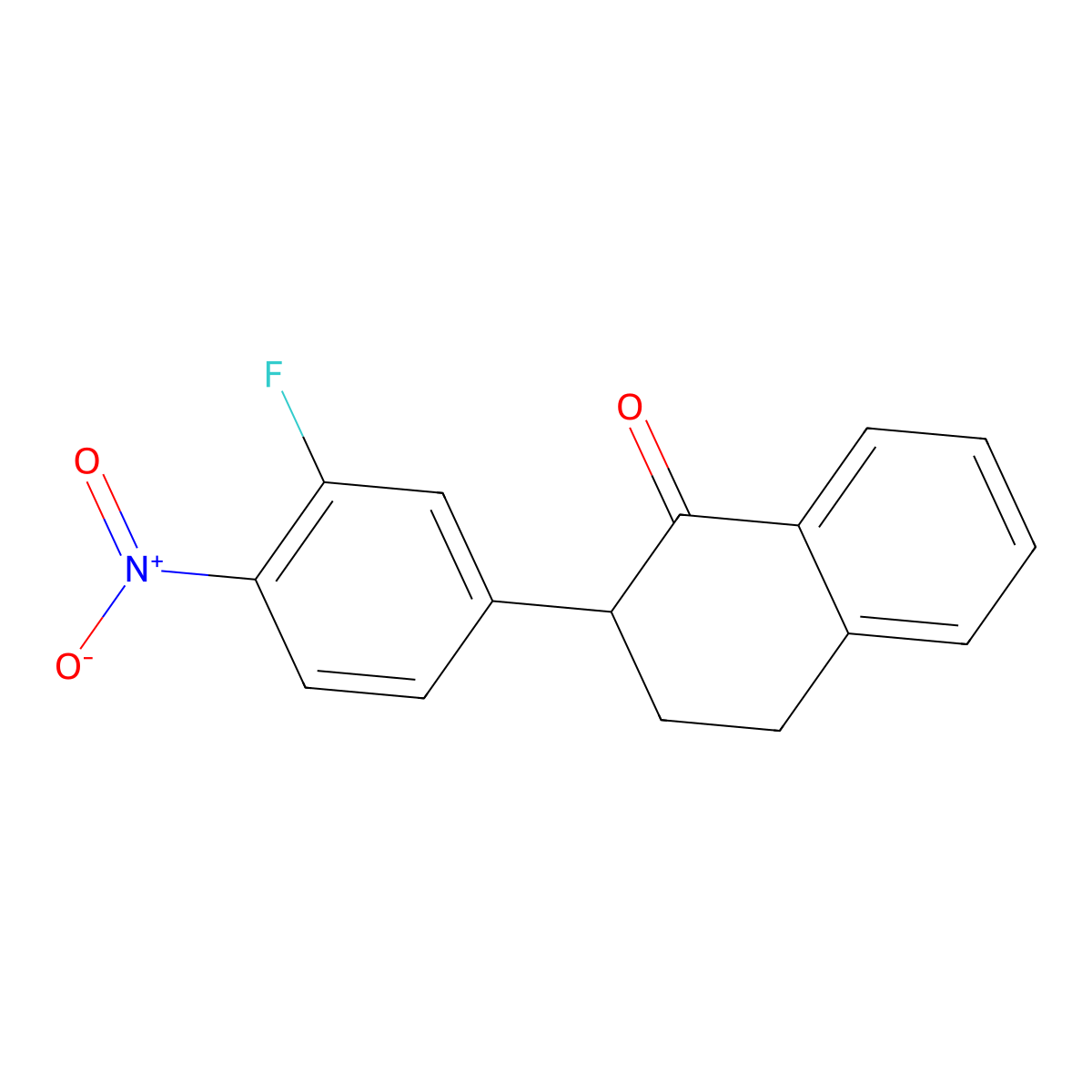 2-(3-Fluoro-4-nitrophenyl)-3,4-dihydronaphthalen-1(2H)-one molecular structure, CAS 1451449-29-8