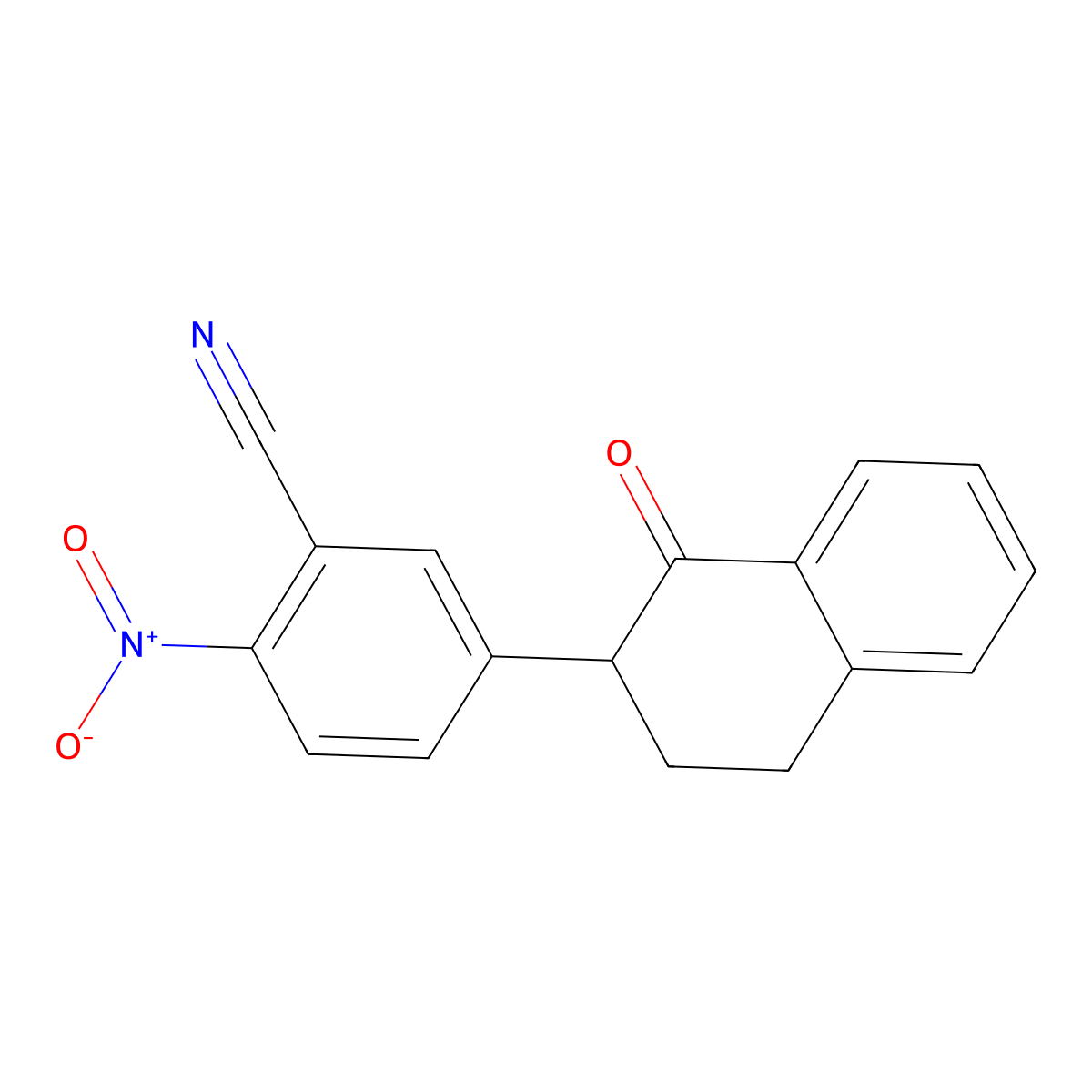 2-Nitro-5-(1-oxo-1,2,3,4-tetrahydronaphthalen-2-yl)benzonitrile molecular structure, CAS 1451449-32-3