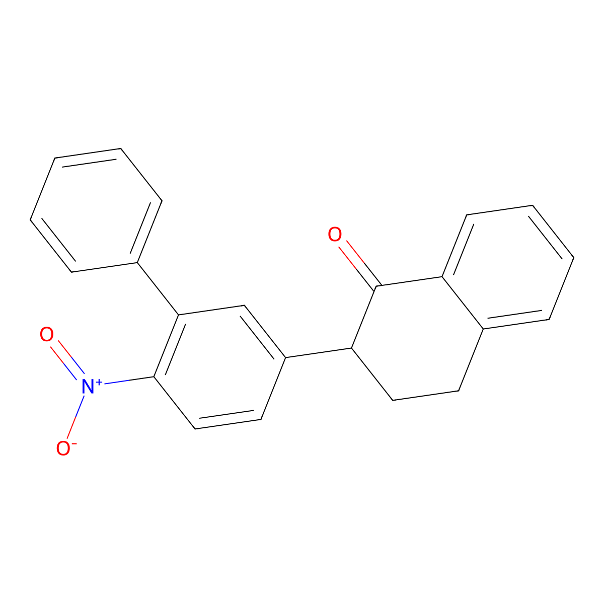 2-(6-Nitrobiphenyl-3-yl)tetralin-1-one molecular structure, CAS 1451449-35-6