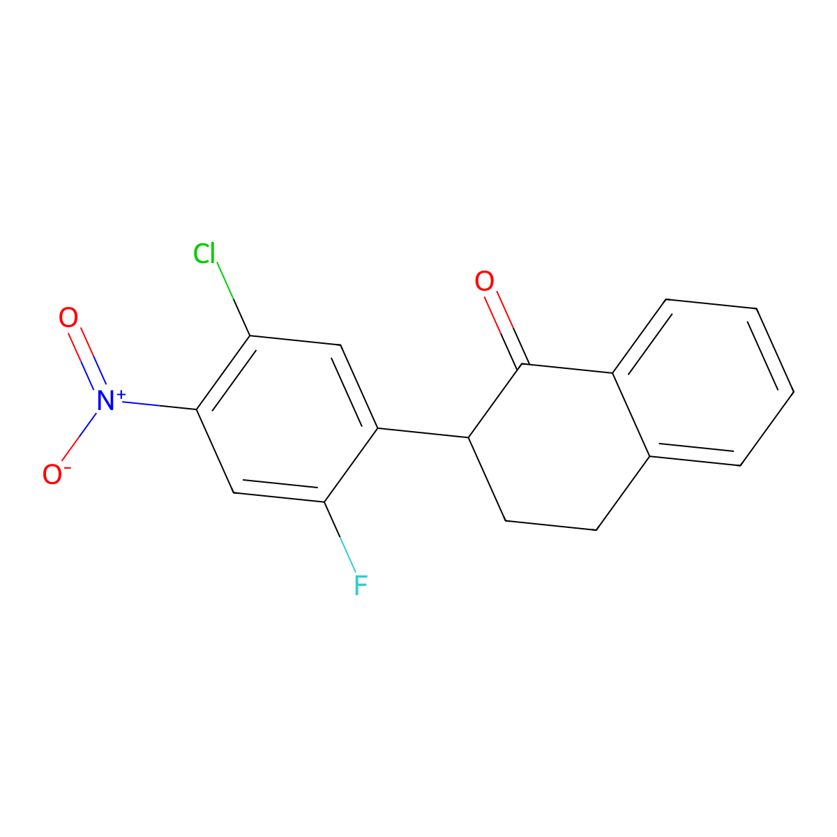 2-(5-Chloro-2-fluoro-4-nitrophenyl)-3,4-dihydronaphthalen-1(2H)-one molecular structure, CAS 1451449-38-9