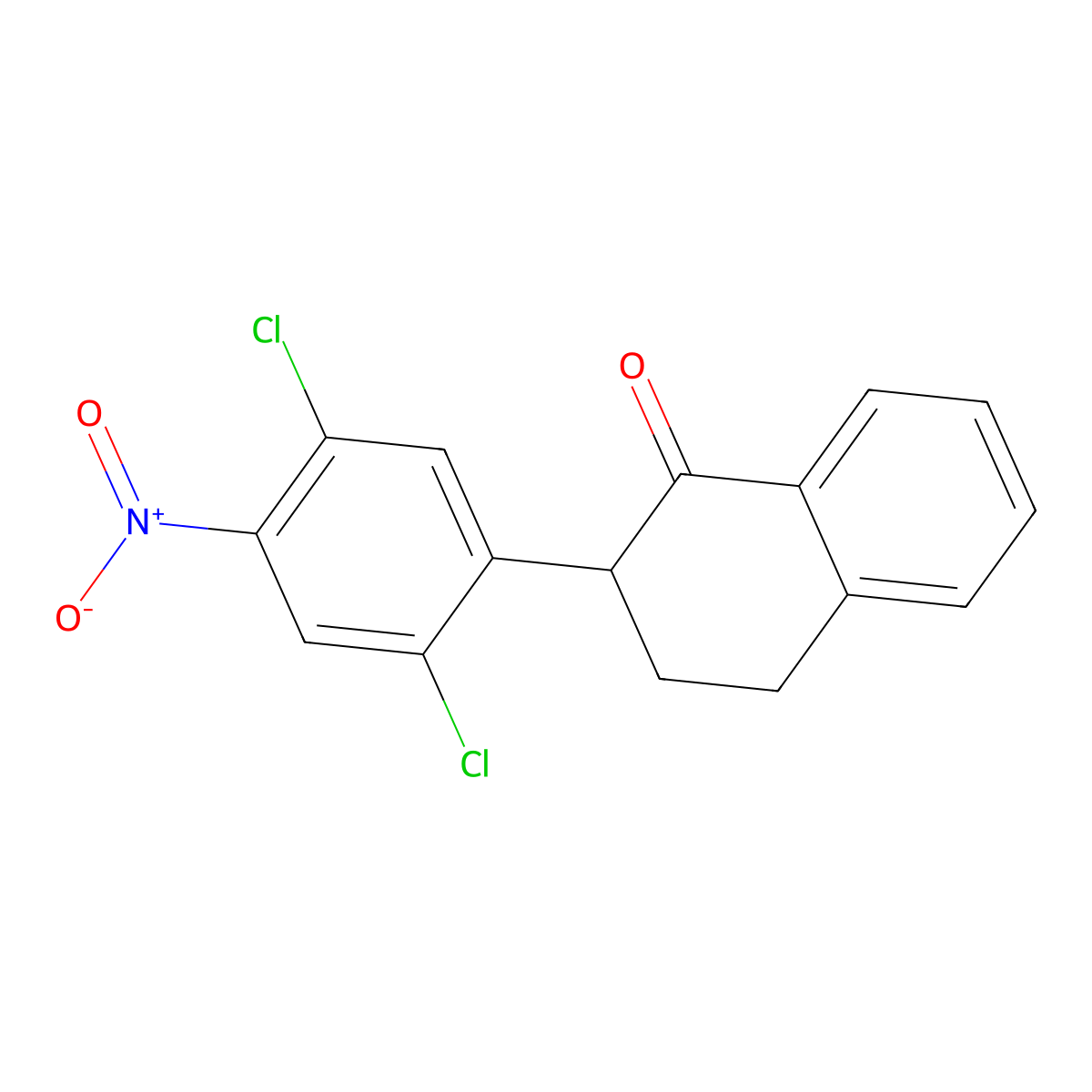 2-(2,5-Dichloro-4-nitrophenyl)-3,4-dihydronaphthalen-1(2H)-one molecular structure, CAS 1451449-41-4