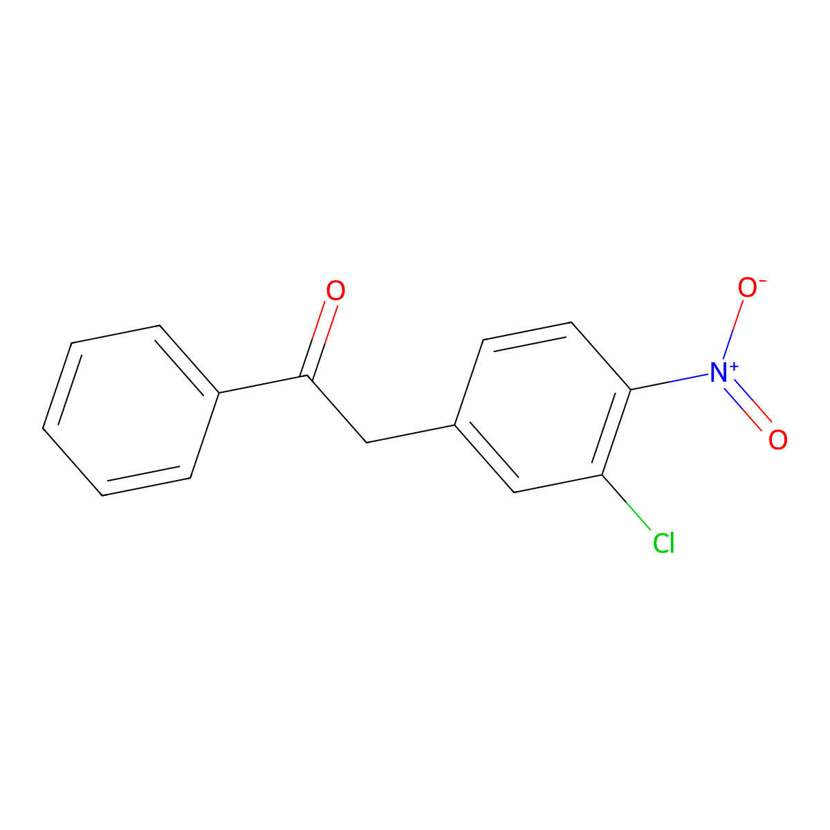 2-(3-Chloro-4-nitrophenyl)-1-phenylethan-1-one molecular structure, CAS 1451449-63-0