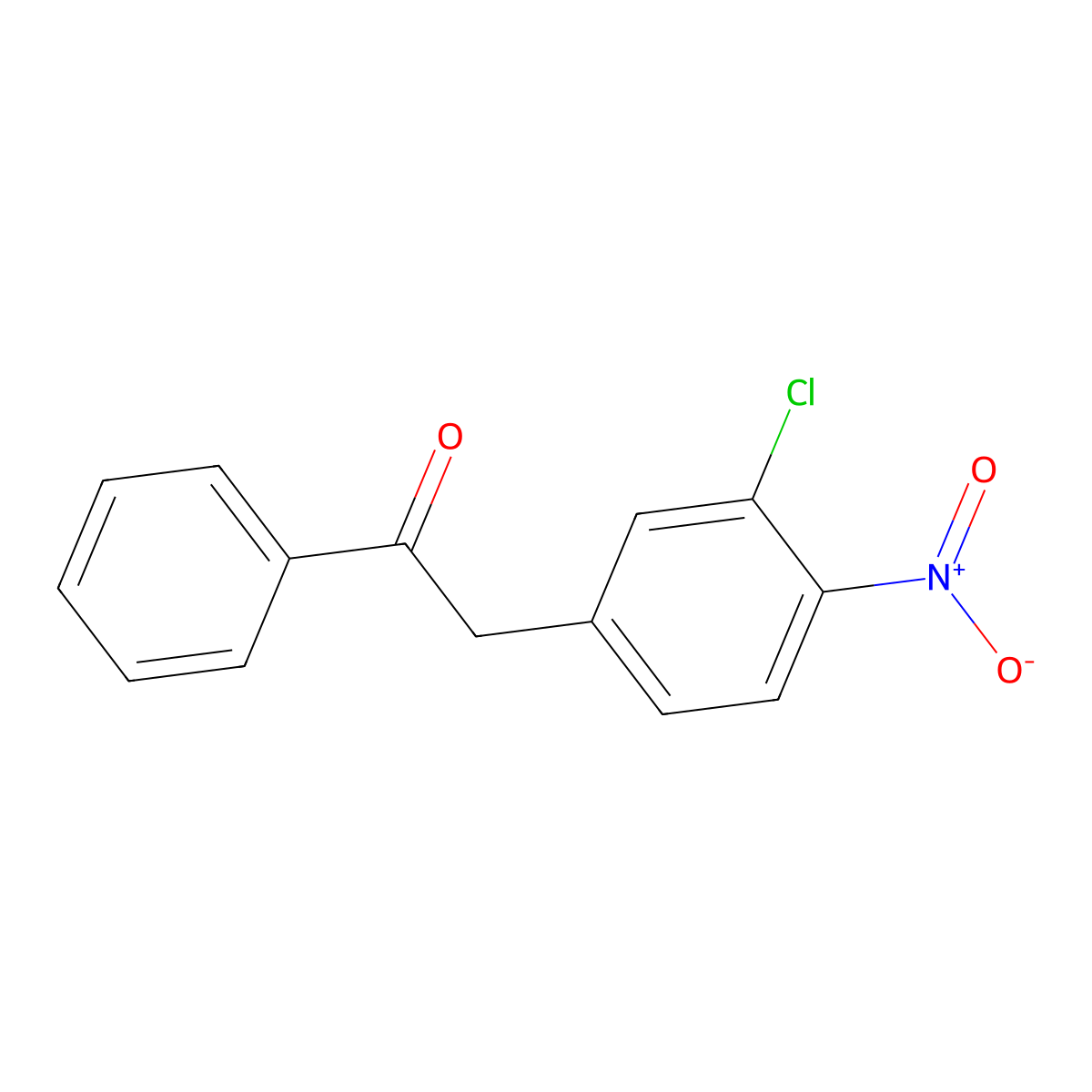 2-(3-Chloro-4-nitrophenyl)-1-phenylethan-1-one molecular structure, CAS 1451449-63-0