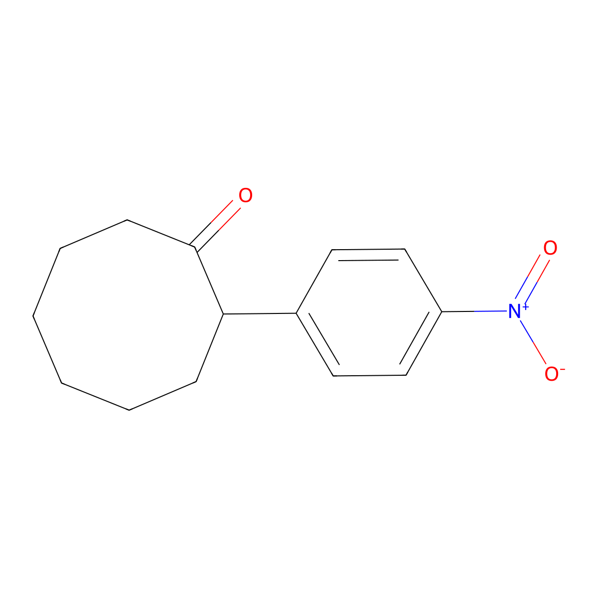 2-(4-Nitrophenyl)cyclooctan-1-one molecular structure, CAS 1451450-77-3