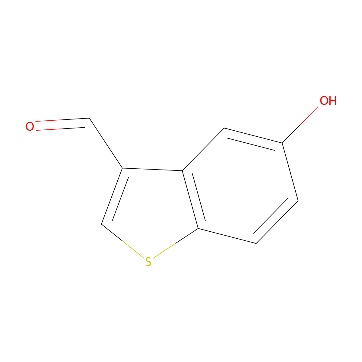 5-Hydroxy-1-benzothiophene-3-carbaldehyde molecular structure, CAS 145159-61-1