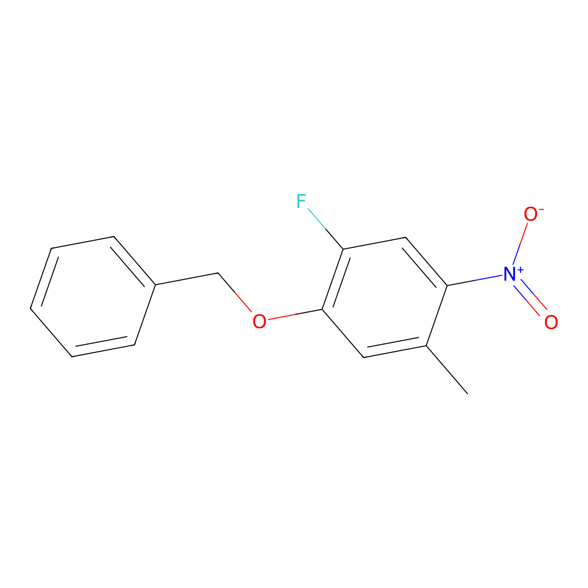1-(Benzyloxy)-2-fluoro-5-methyl-4-nitrobenzene molecular structure, CAS 145159-64-4
