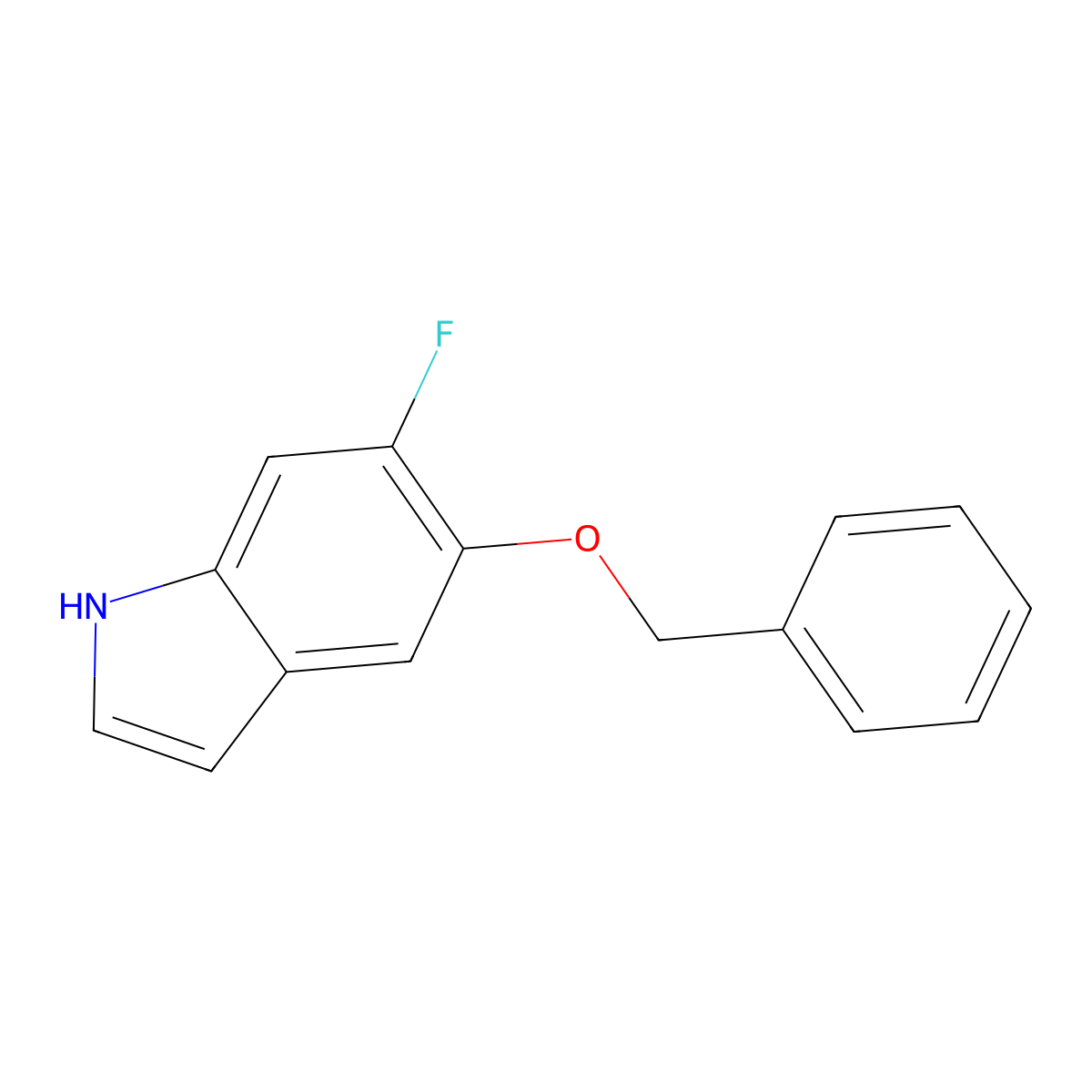 5-(Benzyloxy)-6-fluoro-1H-indole molecular structure, CAS 145159-66-6