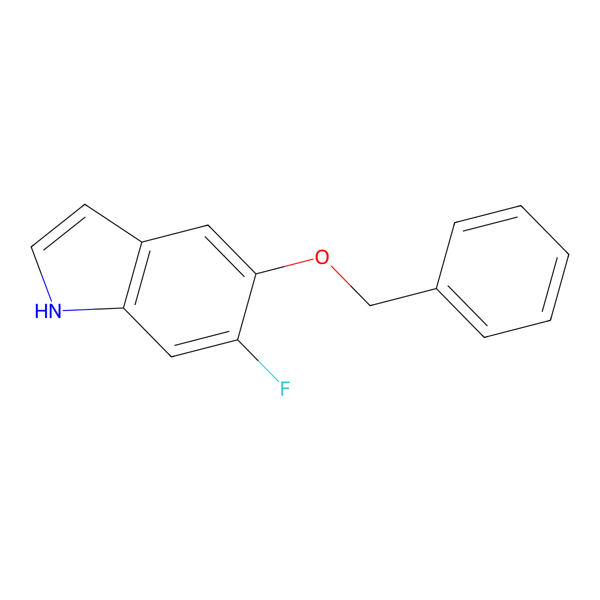 5-(Benzyloxy)-6-fluoro-1H-indole molecular structure, CAS 145159-66-6