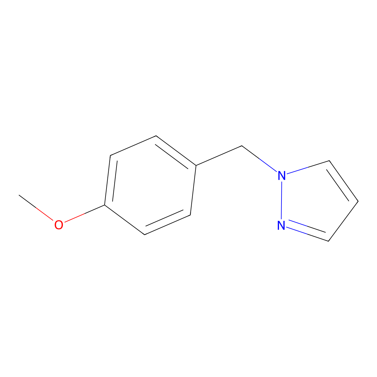 1-(4-Methoxybenzyl)-1H-pyrazole molecular structure, CAS 145162-51-2
