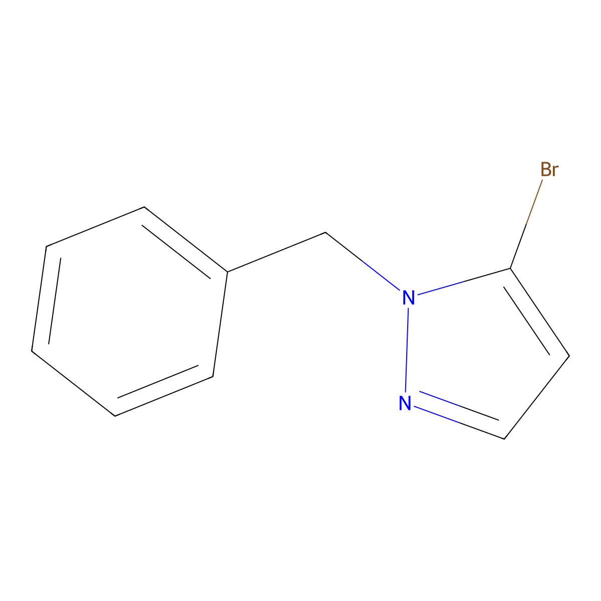 1-Benzyl-5-bromo-1H-pyrazole molecular structure, CAS 145162-70-5