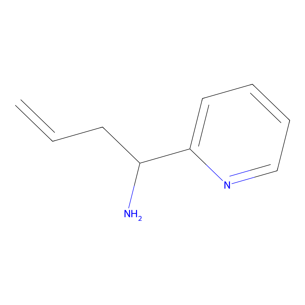 (S)-1-Pyridin-2-yl-but-3-enylamine molecular structure, CAS 145165-95-3