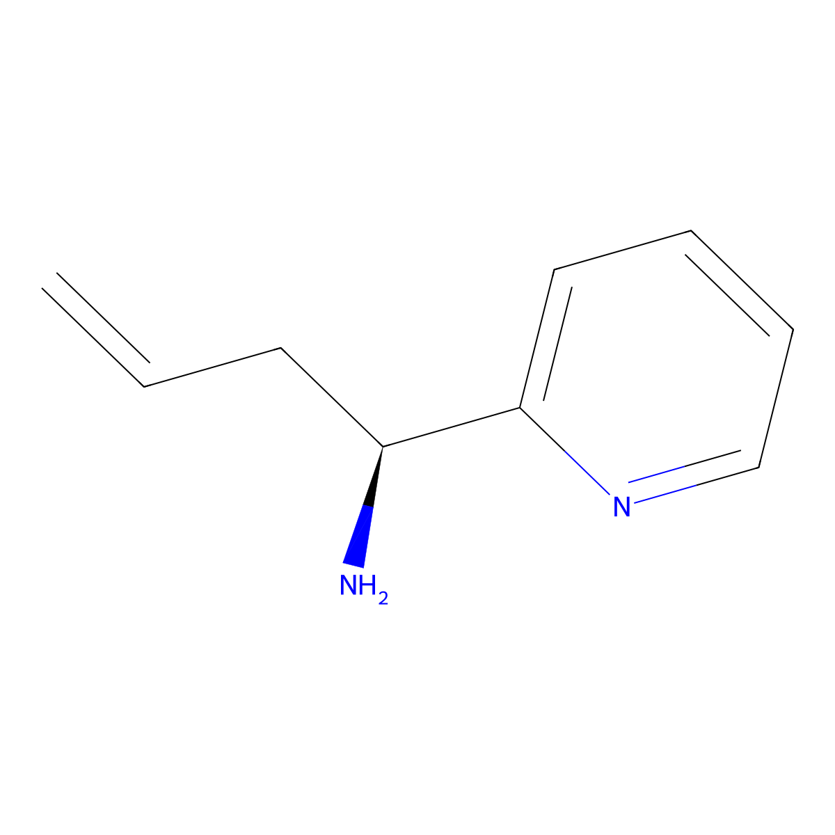 (S)-1-Pyridin-2-yl-but-3-enylamine molecular structure, CAS 145165-95-3