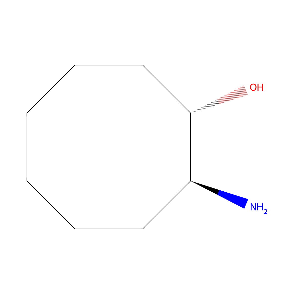 (1S,2S)-2-Aminocyclooctan-1-ol molecular structure, CAS 145166-05-8