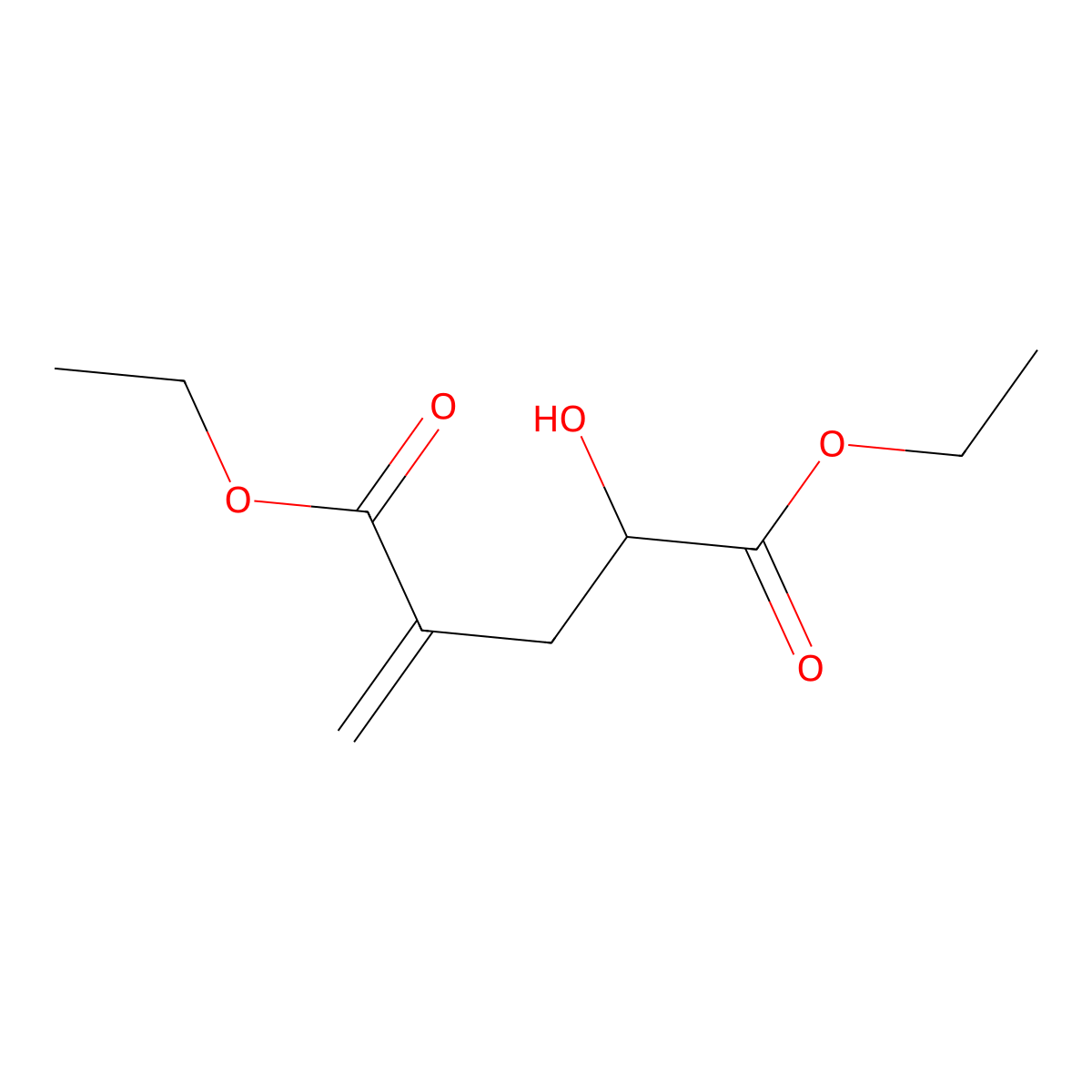 Diethyl 2-hydroxy-4-methylenepentanedioate molecular structure, CAS 1451750-73-4