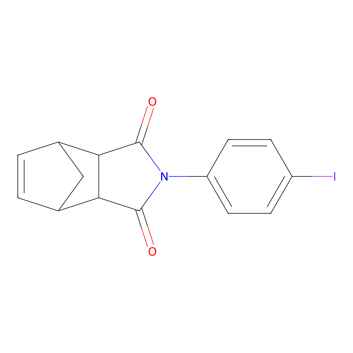 2-(4-iodophenyl)-3a,4,7,7a-tetrahydro-1H-4,7-methanoisoindole-1,3(2H)-dione molecular structure, CAS 145176-65-4