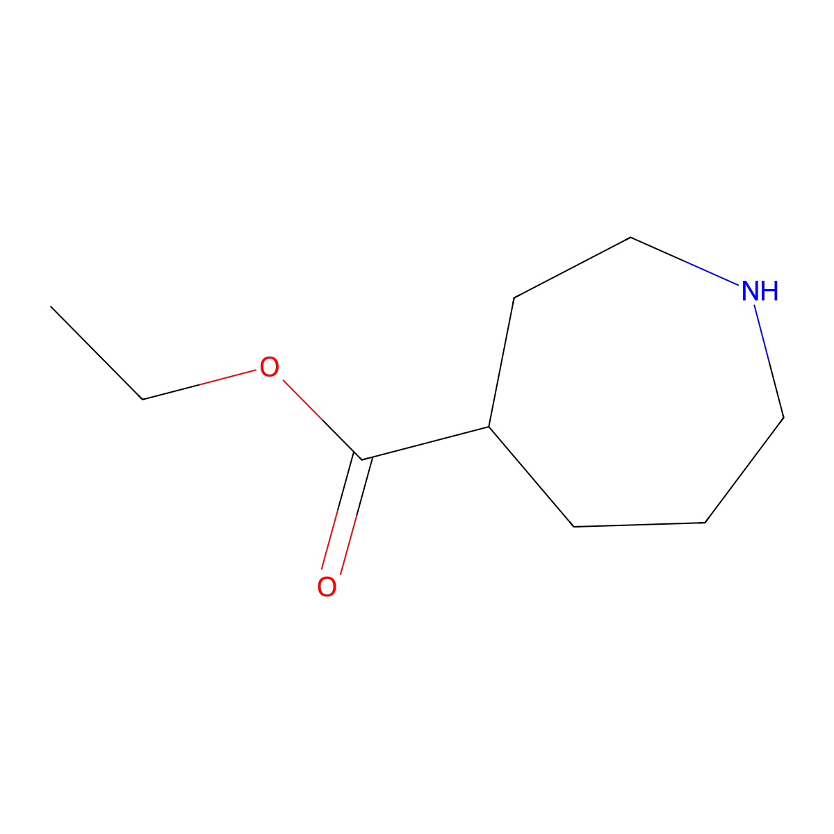 Ethyl azepane-4-carboxylate molecular structure, CAS 145177-54-4