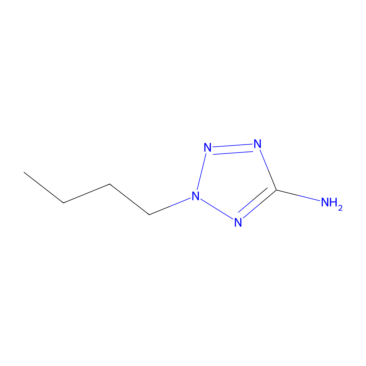2-butyl-2H-tetrazol-5-amine molecular structure, CAS 145181-99-3