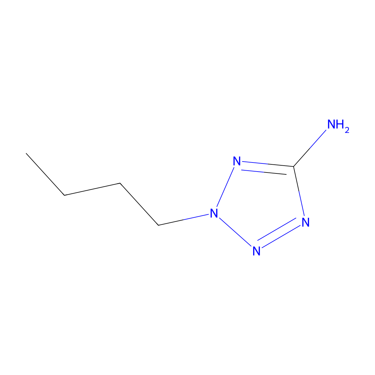 2-butyl-2H-tetrazol-5-amine molecular structure, CAS 145181-99-3