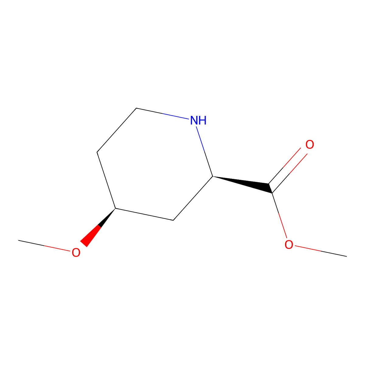 cis-4-Methoxy-piperidine-2-carboxylic acid methyl ester molecular structure, CAS 1451887-53-8