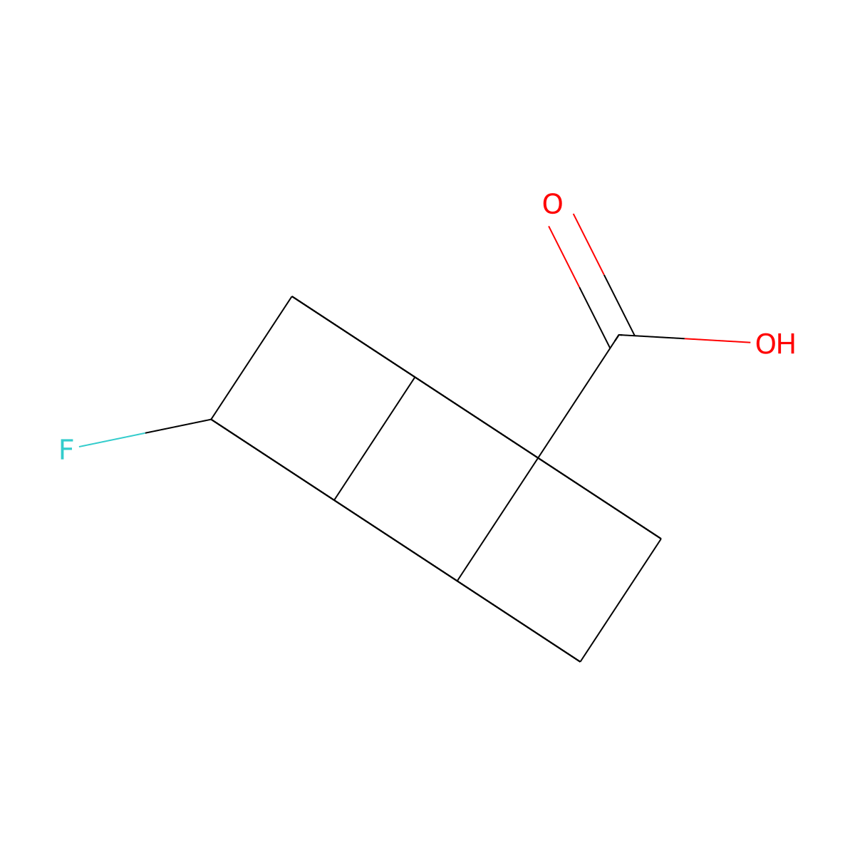 8-Fluorocubane-1-carboxylic acid molecular structure, CAS 145193-69-7