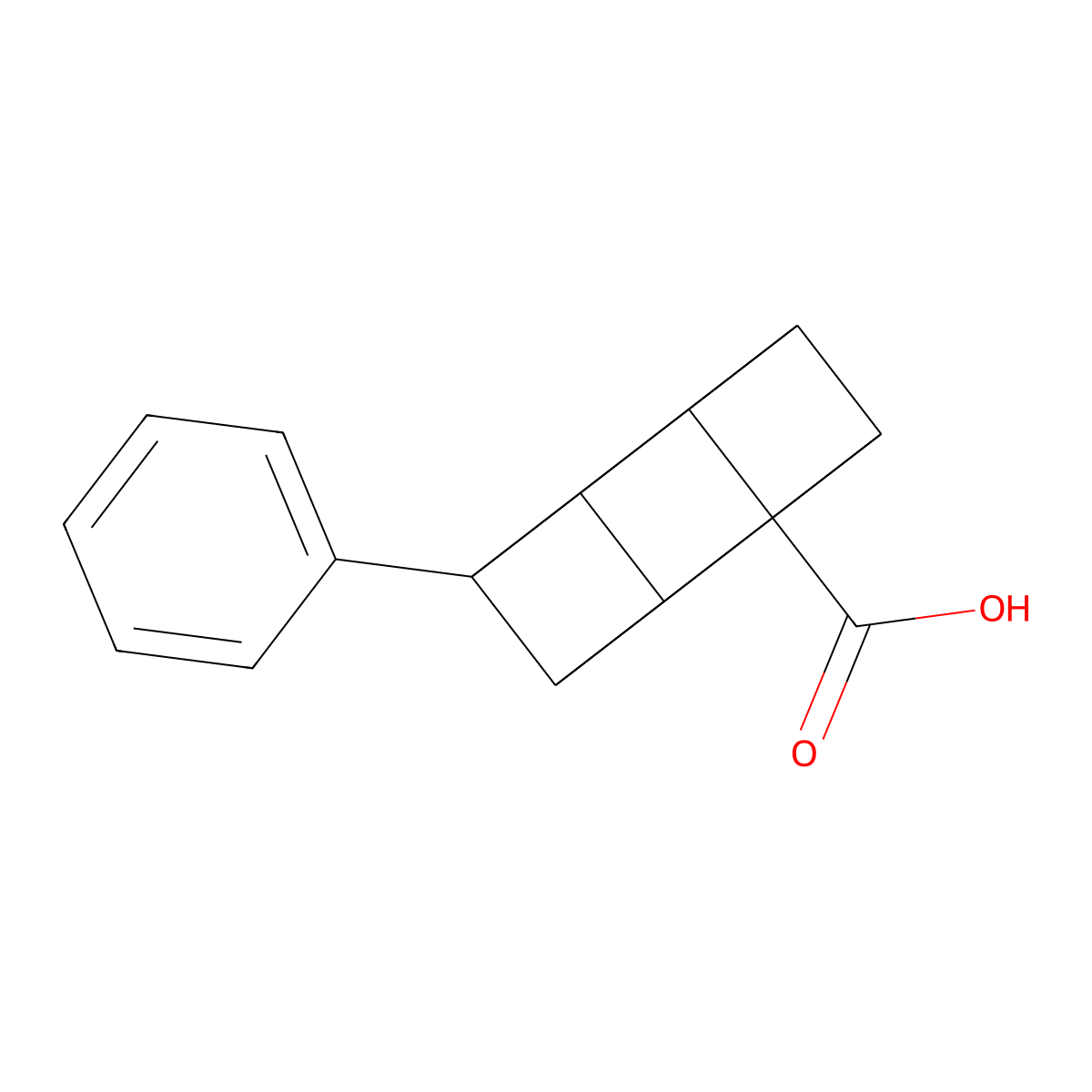 4-Phenylcubane-1-carboxylic acid molecular structure, CAS 145193-70-0
