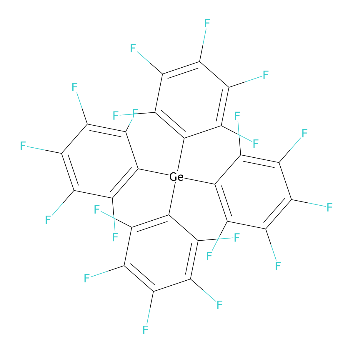 Germane, tetrakis(pentafluorophenyl)- molecular structure, CAS 1452-12-6