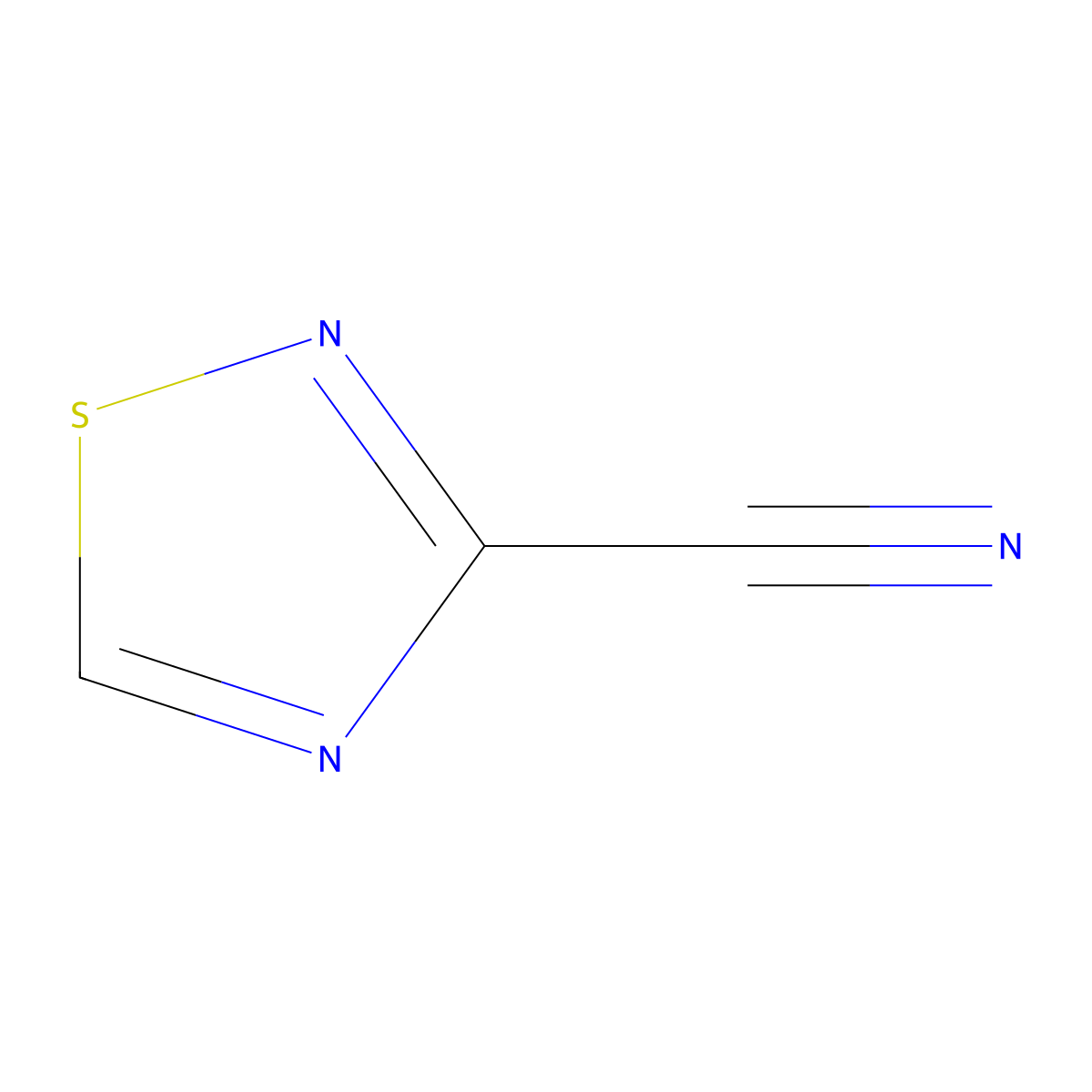 1,2,4-Thiadiazole-3-carbonitrile molecular structure, CAS 1452-19-3