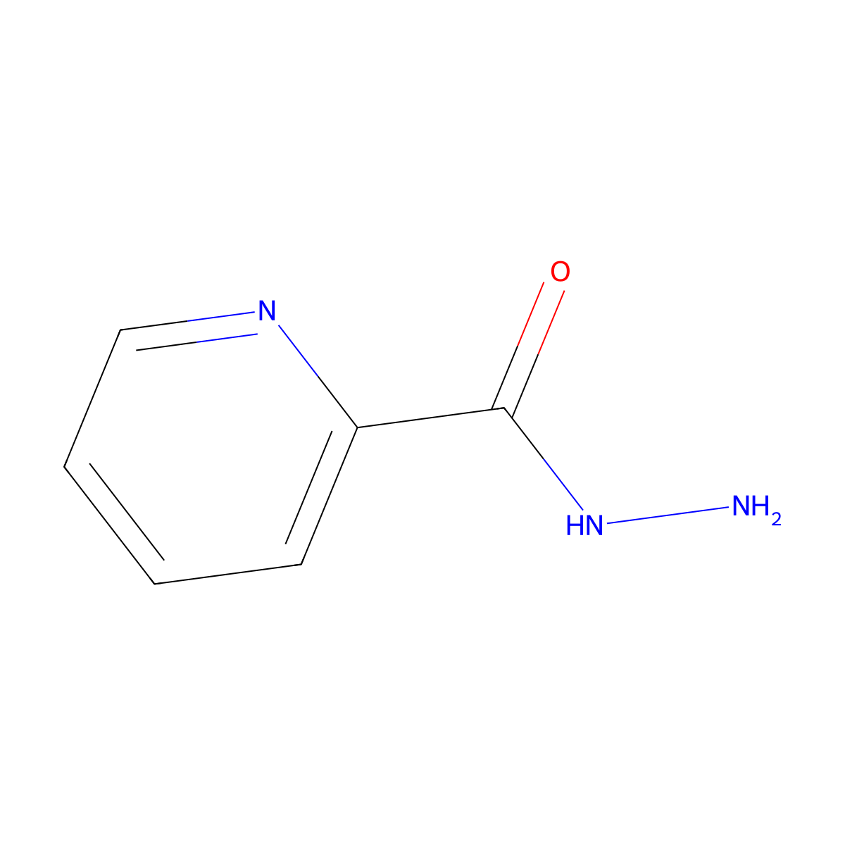 Picolinohydrazide molecular structure, CAS 1452-57-9