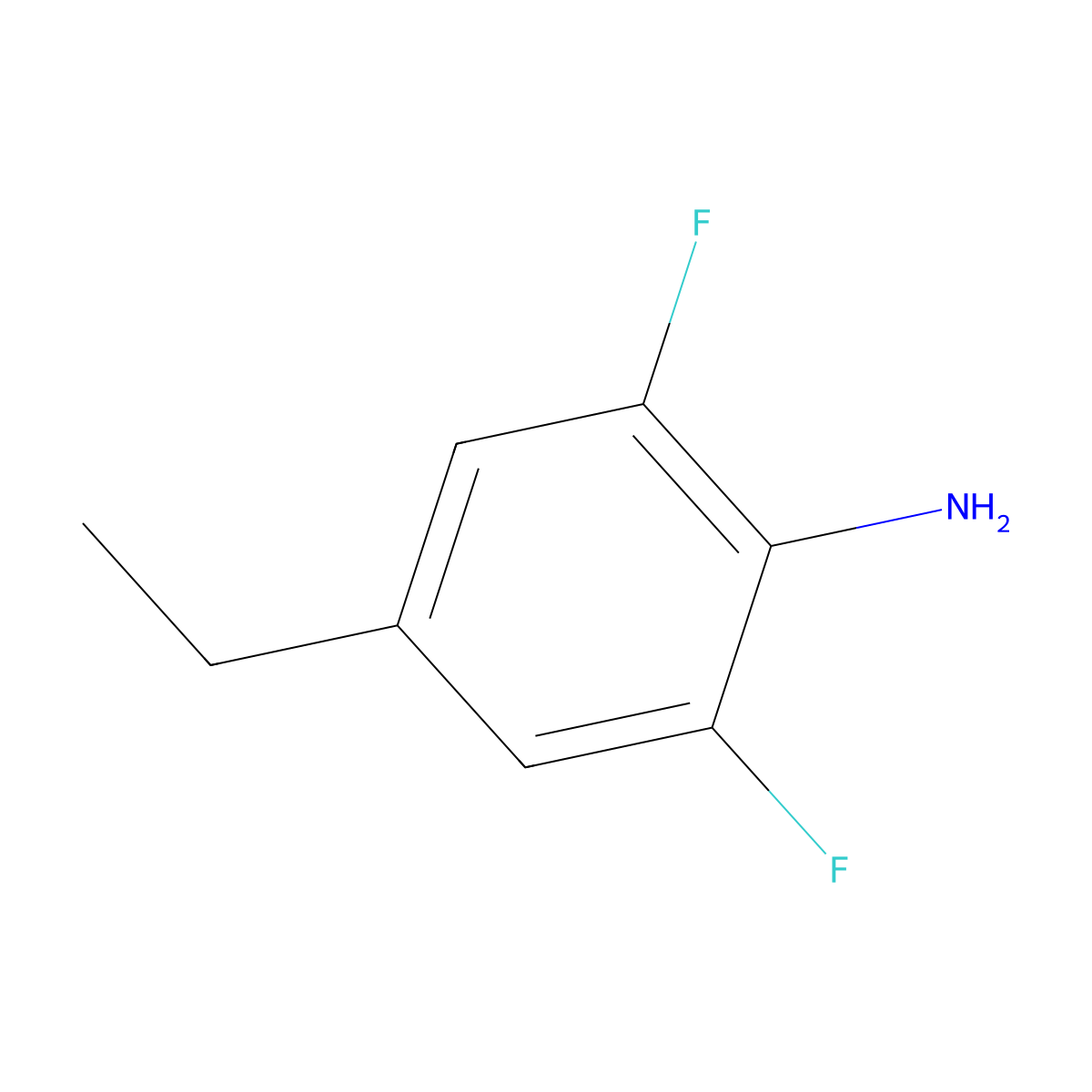 4-Ethyl-2,6-difluoroaniline molecular structure, CAS 1452007-17-8