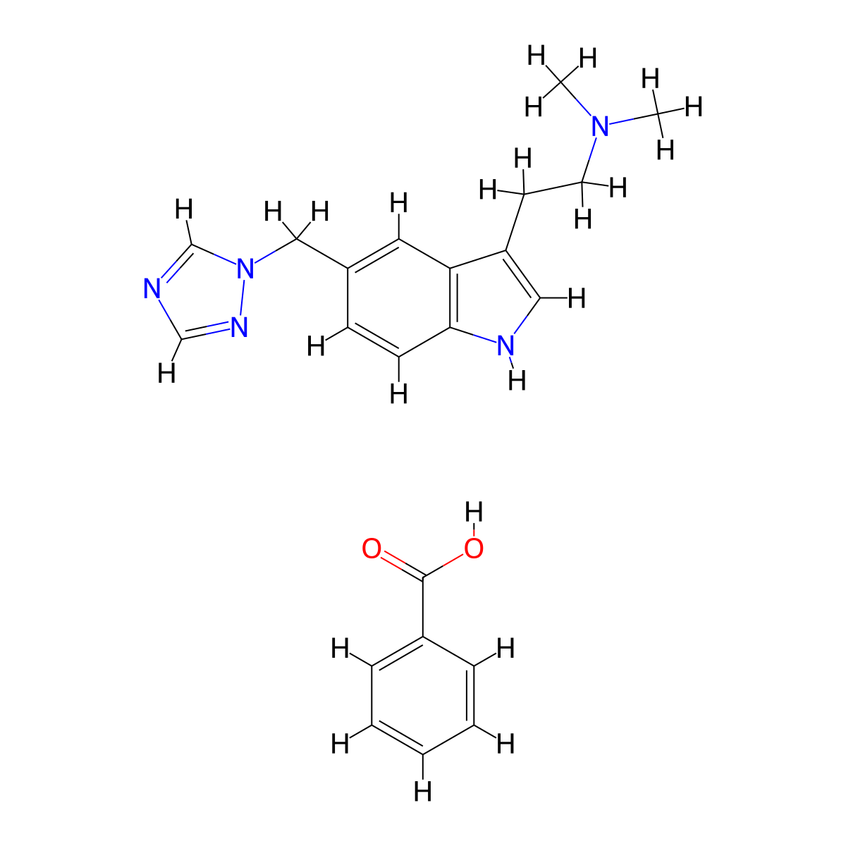 Rizatriptan Benzoate molecular structure, CAS 145202-66-0